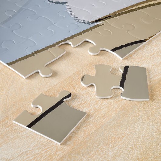 Abstracte ZON OVER DE HILLEN Legpuzzel (Zijkant)