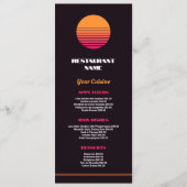 Abstracte zon, restaurant Slimline Menu (Voorkant)