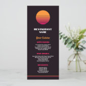Abstracte zon, restaurant Slimline Menu (Staand voorkant)