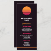 Abstracte zon, restaurant Slimline Menu (Voorkant / Achterkant)