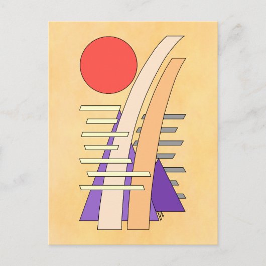 Abstracte zon, schaduwen, reflecties en structuren briefkaart (Voorkant)