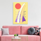 Abstracte zon, schaduwen, reflecties en structuren canvas afdruk (Insitu (Woonkamer))