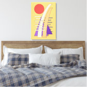 Abstracte zon, schaduwen, reflecties en structuren canvas afdruk (Insitu (Slaapkamer))