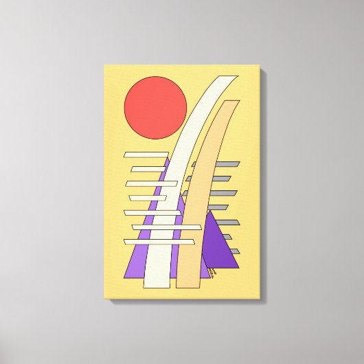 Abstracte zon, schaduwen, reflecties en structuren canvas afdruk (Voorkant)