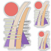 Abstracte zon, schaduwen, reflecties en structuren sticker (Voorkant)