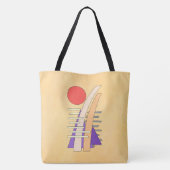Abstracte zon, schaduwen, reflecties en structuren tote bag (Achterkant)