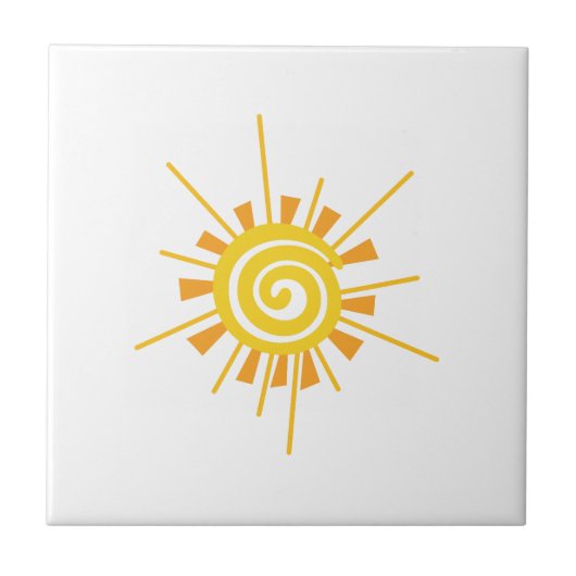 Abstracte zon tegeltje (Voorkant)