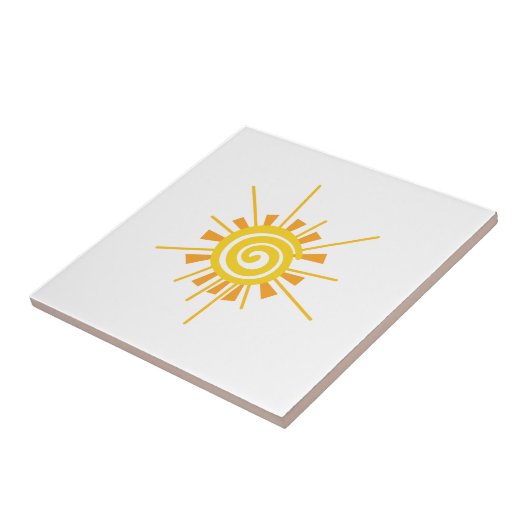 Abstracte zon tegeltje (Zijkant)