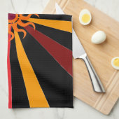 Abstracte zon theedoek (Quarter Fold)