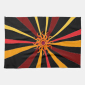 Abstracte zon theedoek (Horizontaal)