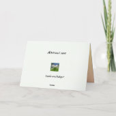 Abstracte zon verjaardag kaart (Achterkant)