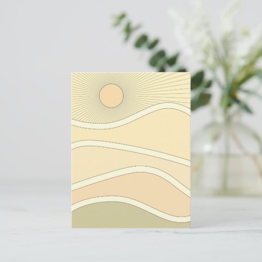 Abstracte zonnebank retro berts briefkaart (Staand voorkant)