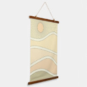 Abstracte zonnebank retro berts hangend wandkleed (Gebogen)