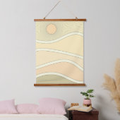 Abstracte zonnebank retro berts hangend wandkleed (Slaapkamer)