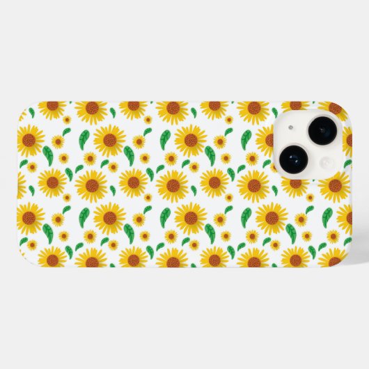 Abstracte zonnebloem Case-Mate iPhone case (Achterkant (horizontaal))