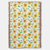 Abstracte zonnebloem deken (Voorkant Verticaal)