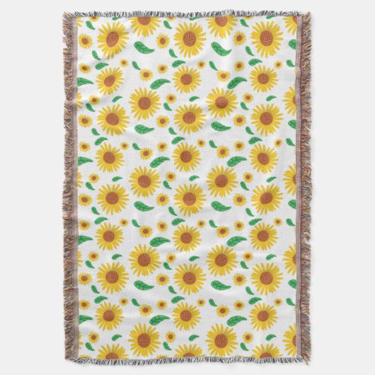 Abstracte zonnebloem deken (Voorkant Verticaal)