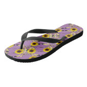 Abstracte zonnebloem Libelle  Teenslippers (Schuin)