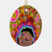 Abstracte zonnebloem mandala, inspirerend keramisch ornament (Rechts)