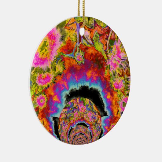 Abstracte zonnebloem mandala, inspirerend keramisch ornament (Rechts)