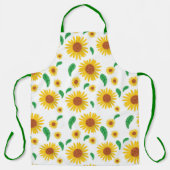 Abstracte zonnebloem schort (Voorkant)