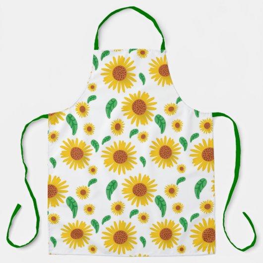 Abstracte zonnebloem schort (Voorkant)