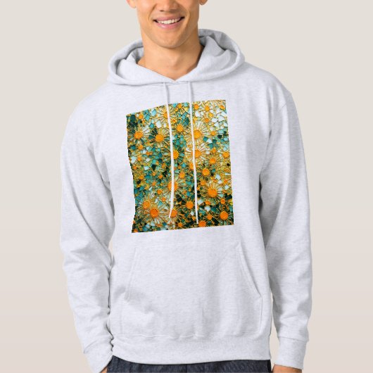 Abstracte Zonnebloemen 102 Hoodie (Voorkant)