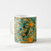 Abstracte Zonnebloemen 102 Koffiemok (Voorkant links)