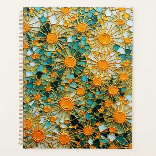 Abstracte Zonnebloemen 102 Planner (Voorkant)
