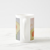 Abstracte zonnebloemen Bone China Mok (Achterkant)