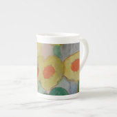 Abstracte zonnebloemen Bone China Mok (Voorkant rechts)