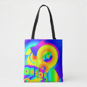 Abstracte zonnebloemen boodschappentas tote bag (Voorkant)