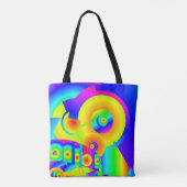 Abstracte zonnebloemen boodschappentas tote bag (Achterkant)