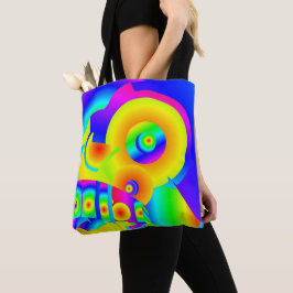 Abstracte zonnebloemen boodschappentas tote bag