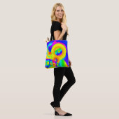 Abstracte zonnebloemen boodschappentas tote bag (Op model)