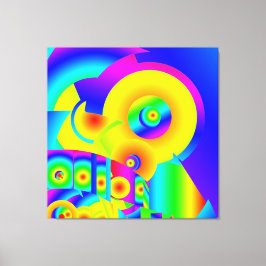 Abstracte zonnebloemen canvas afdruk