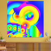 Abstracte zonnebloemen canvas afdruk (Insitu (Woonkamer))