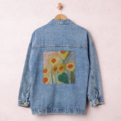 Abstracte zonnebloemen denim jacket (Hangar)