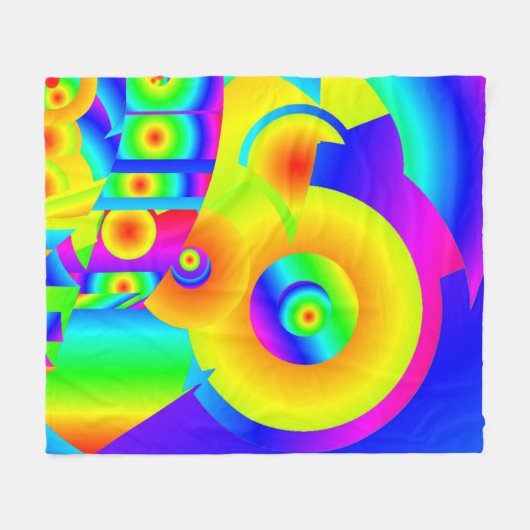 Abstracte zonnebloemen fleece deken (Voorkant (Horizontaal))