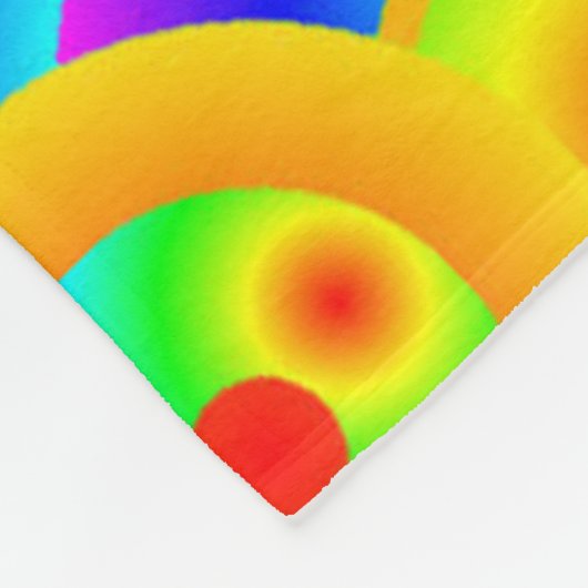 Abstracte zonnebloemen fleece deken (Hoek)
