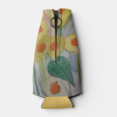 Abstracte zonnebloemen flesjeskoeler (Achterkant)