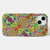 Abstracte zonnebloemen | funky retro bloemen Case-Mate iPhone case (Achterkant (horizontaal))