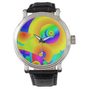 Abstracte zonnebloemen horloge