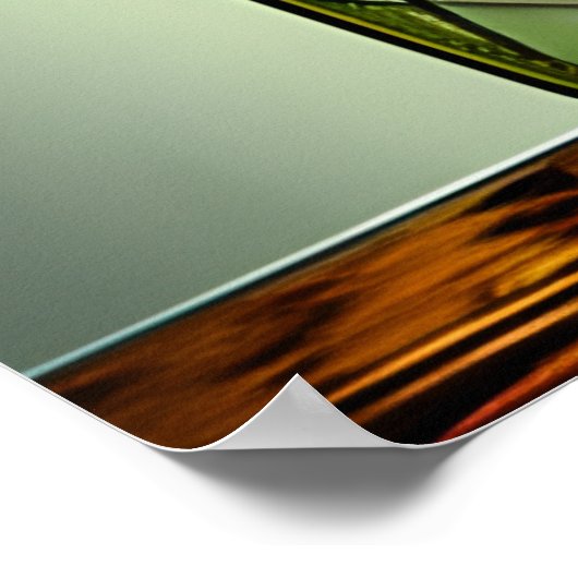 Abstracte Zonnebloemen in Glazen Vaas Poster (Hoek)