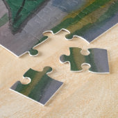 Abstracte zonnebloemen Jigzaag Puzzle Legpuzzel (Zijkant)