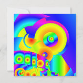 Abstracte zonnebloemen kaart (Voorkant)