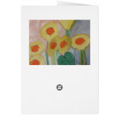 Abstracte zonnebloemen Kaart op zaterdag (Achterkant)