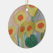 Abstracte zonnebloemen Keramisch Ornament (Links)
