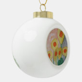 Abstracte zonnebloemen keramische bal ornament (Links)