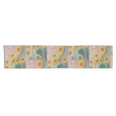 Abstracte zonnebloemen korte tafelloper (Horizontaal)